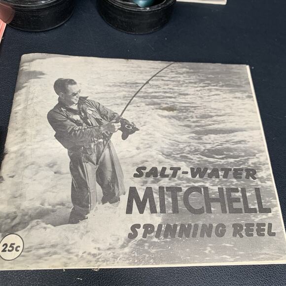 Vintage Garcia Mitchell 300 Spinning Reel - Made In France Manuals Extra Spools - Picture 4 of 16